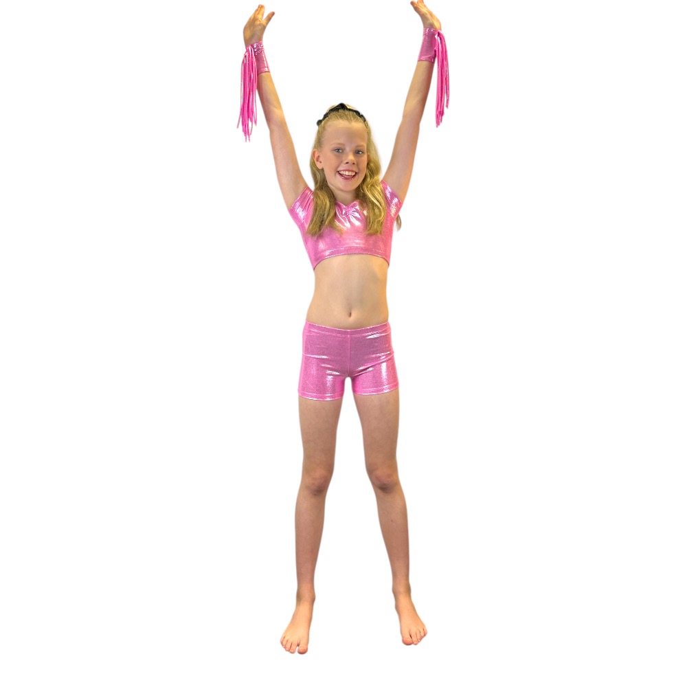 Showstore - Hotpants i metallic lycra med längre ben - 3