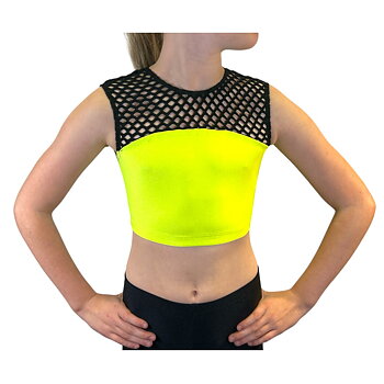 Showstore - Discotop Two-tone med svart cabaretnät 