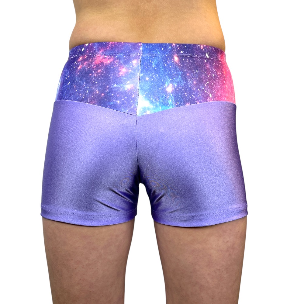 Showstore - Hotpants med längre  ben V-linning i Galaxy - 2