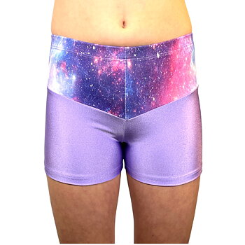 Showstore - Hotpants med längre  ben V-linning i Galaxy