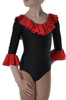 Showstrore - Kids - Flamenco dräkt med volang i lycra