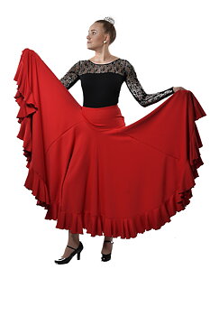 Showstrore - Adult - Flamencokjol Dubbel Vidd