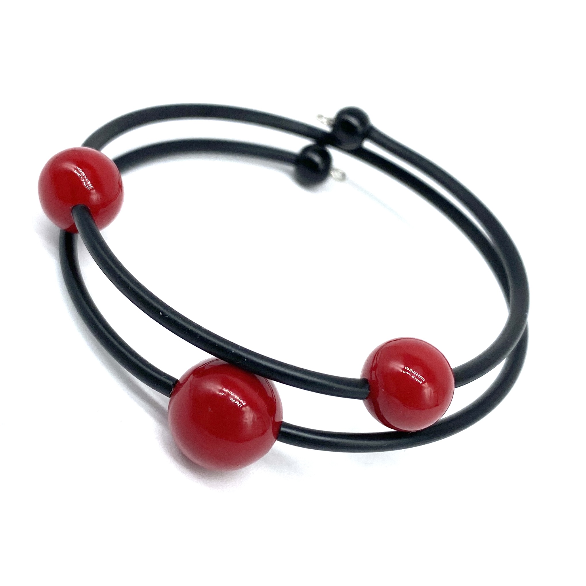 Set Annicka  Halsband och armband röd - 2