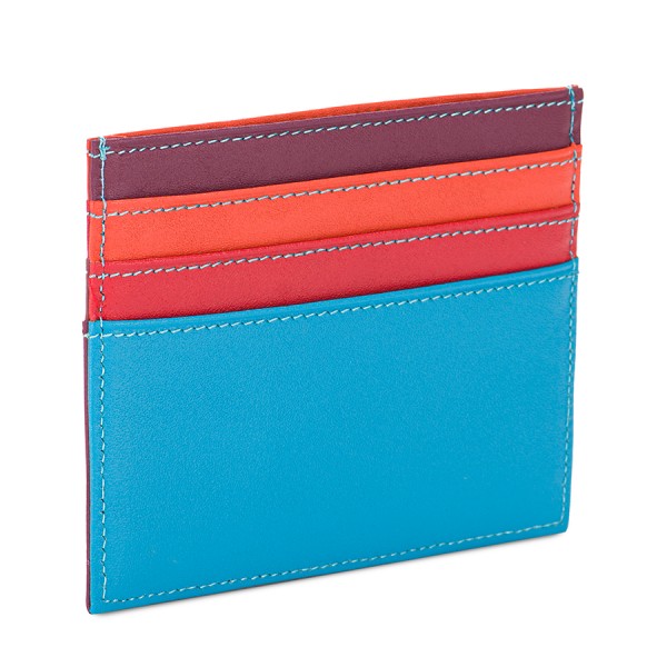 CreditCard Wallet Leather Burgundy Turqouise Mywalit Old Town Stockholm  - 2