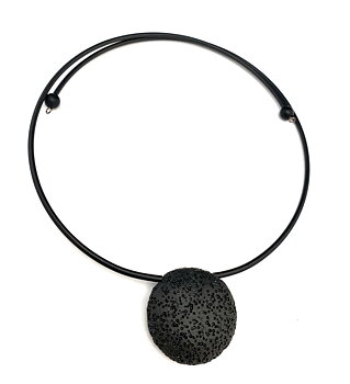 Halsband Chooker Lavasten svart
