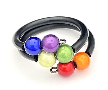 Ring Mimmi rubber Rainbow 