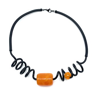 Necklace Macy Black orange 