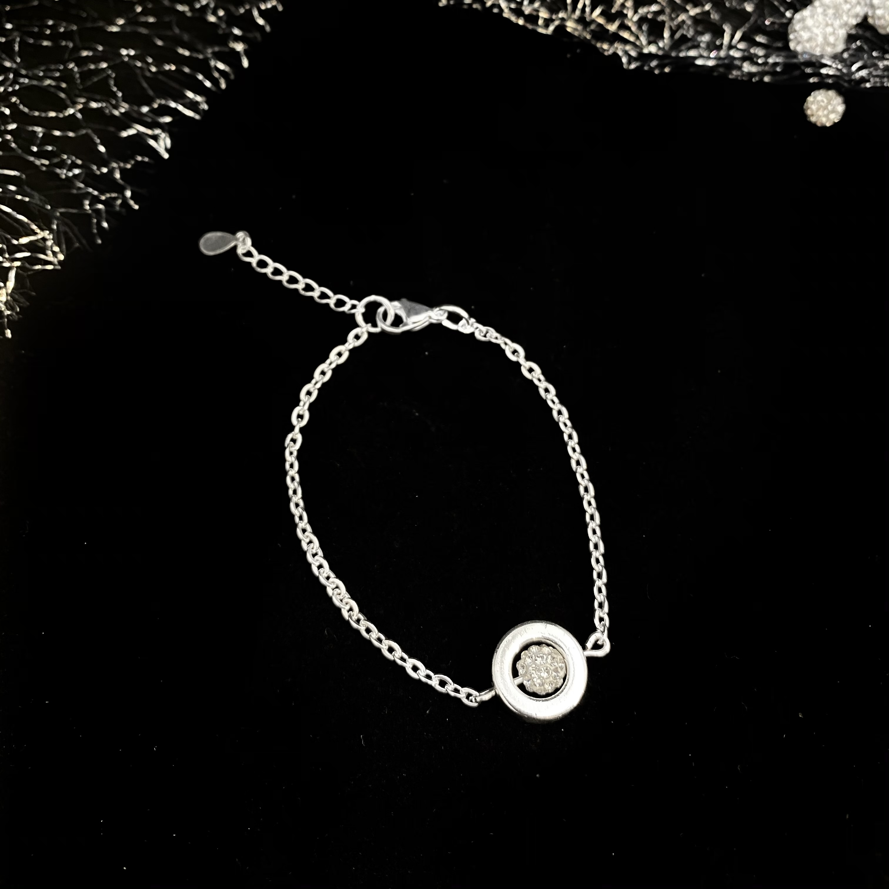 Silver Set Swarovski Crystals - 7