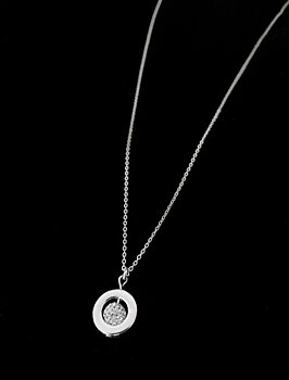 Necklace Silver & Swarovski Crystal 80cm 