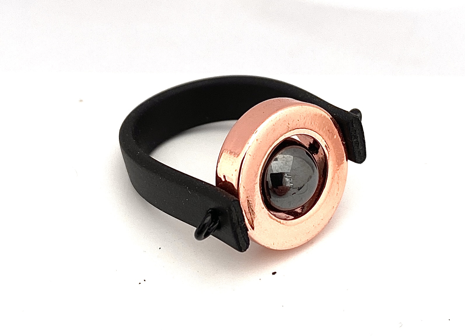 Lisa Ring Hematite  rose gold 
