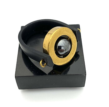 Lisa Ring Hematite grey & gold 