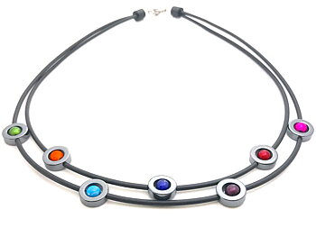 Necklace Daniella  Multicolored Hematite