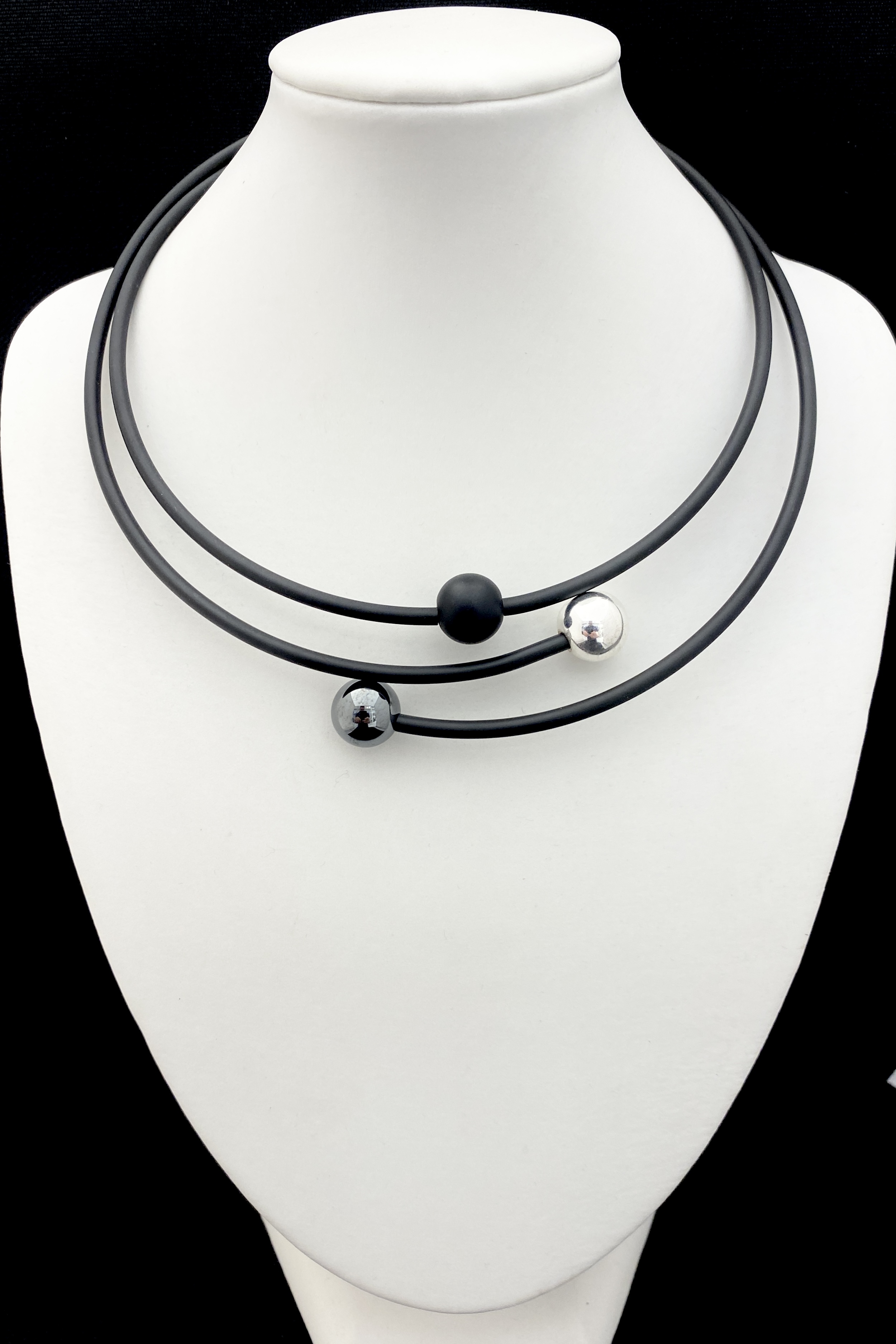 Mimmi Halsband  Silver  Onyx Hematit - 2
