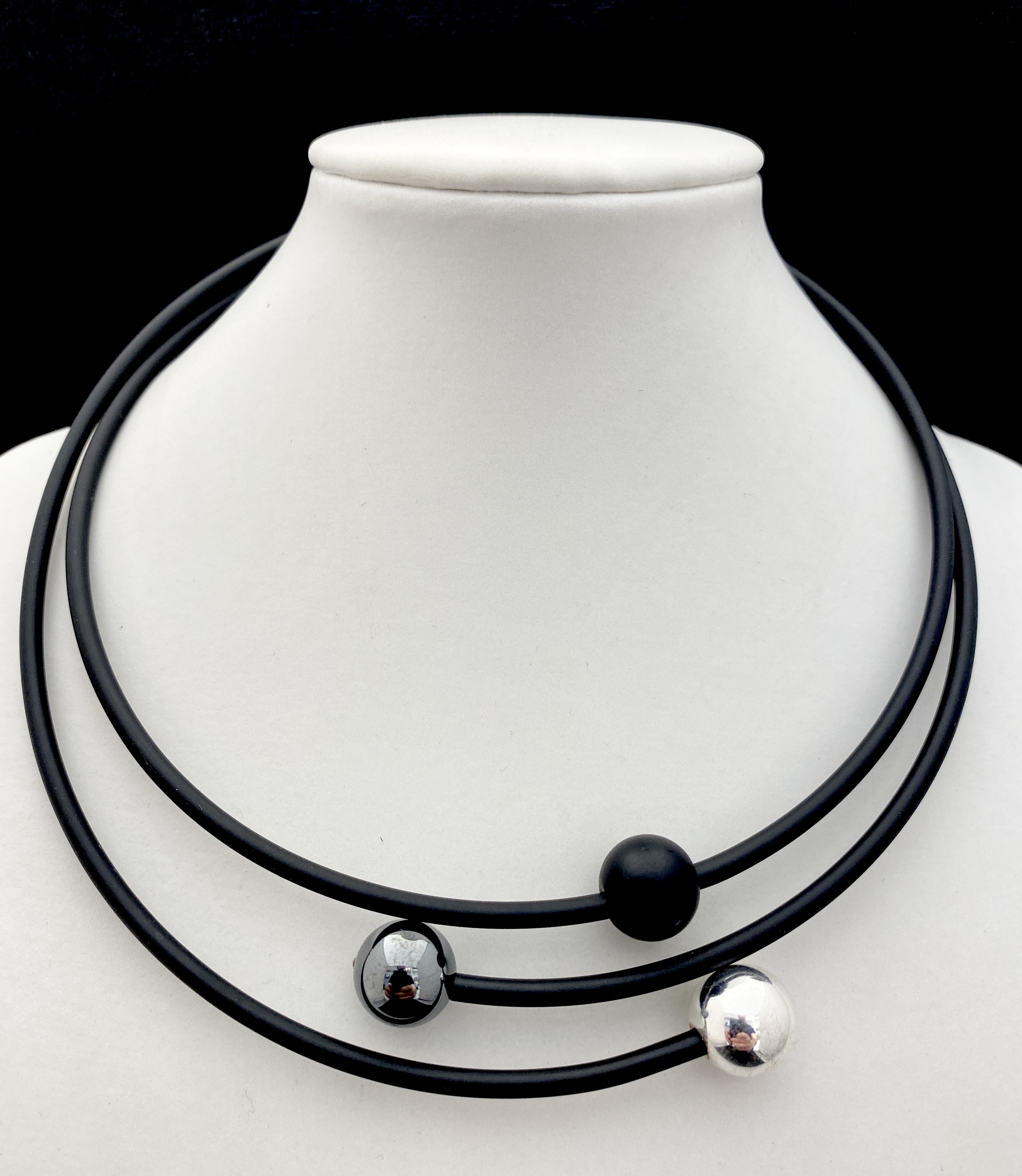 Mimmi Halsband  Silver  Onyx Hematit