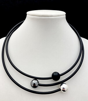 Mimmi Halsband  Silver  Onyx Hematit
