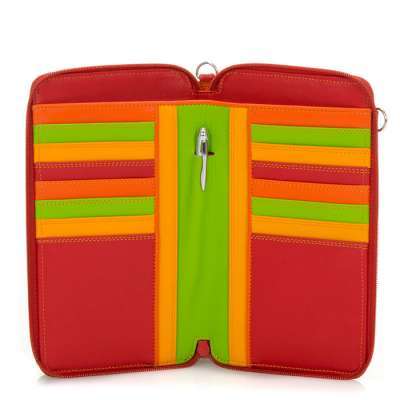 Mobilebag red orange green  Genuine leather Mywalit Old town Stockholm  - 2