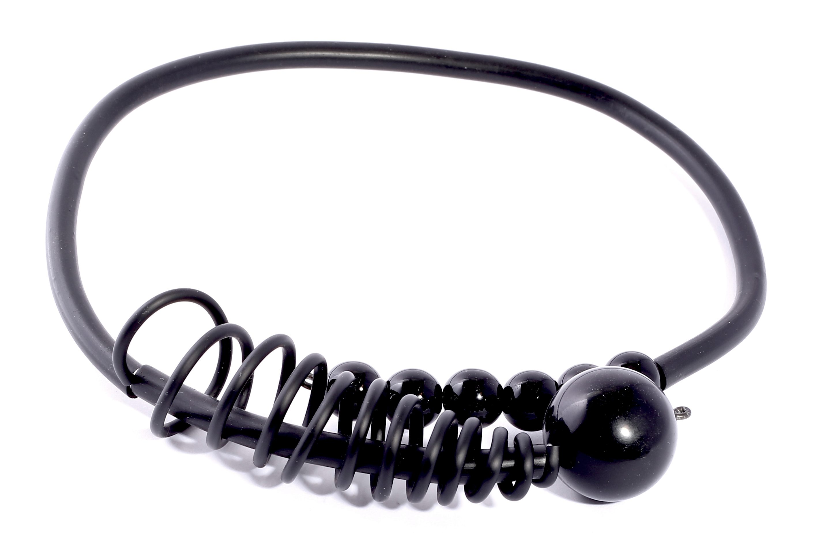 Necklace blackrubber and Onyx - 3
