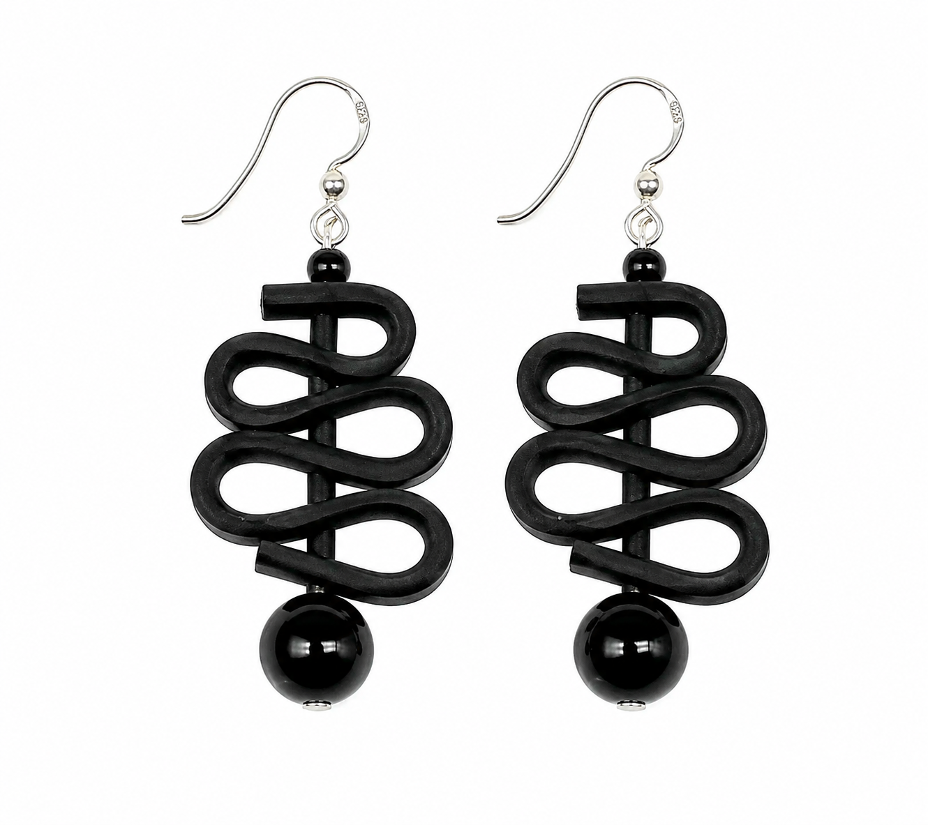Earrings black Onyx