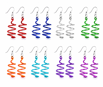 Earrings Spiraler aluminium