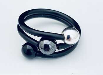 Mimmi Ring grey black silver
