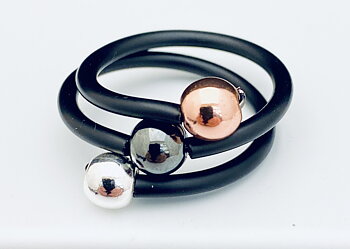 Mimmi Ring grey silver rosegold