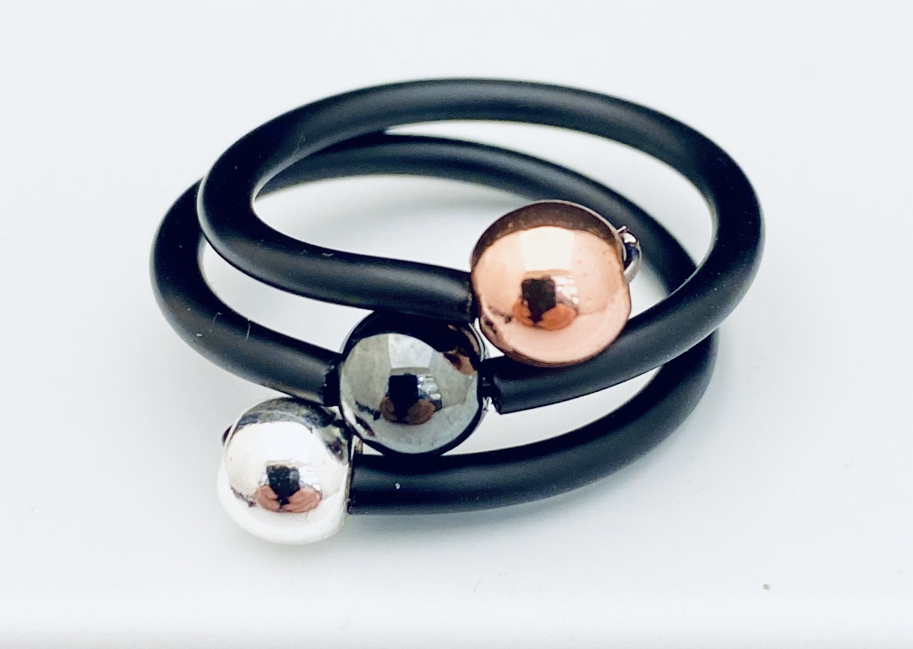 Mimmi Ring grey silver rosegold - 2
