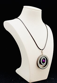 Cornelia Halsband Hematit Lila