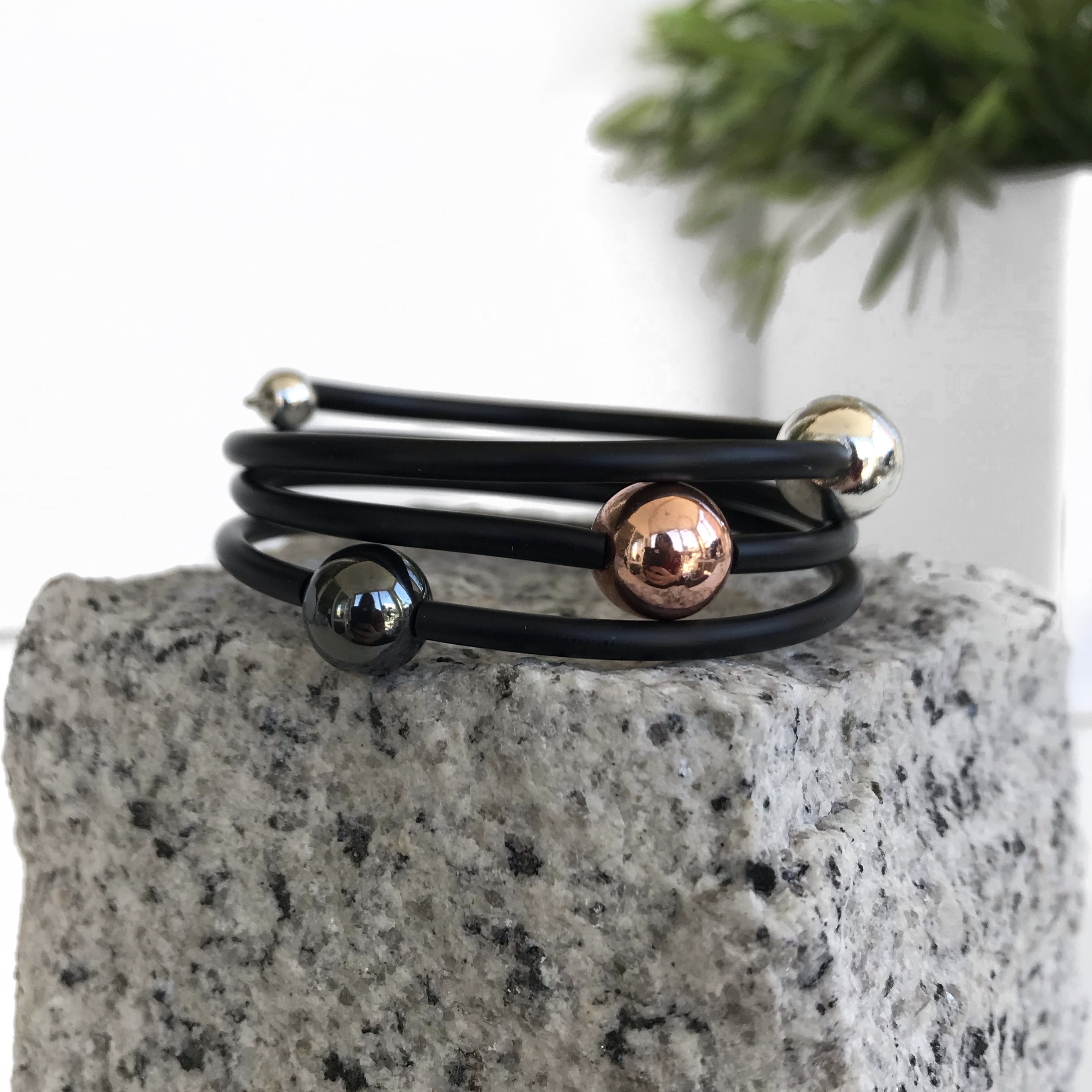 Mimmi Armband (Silver + Rosé + Hematit) - 2