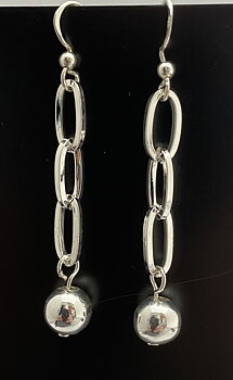 Örhängen Silver Hematit
