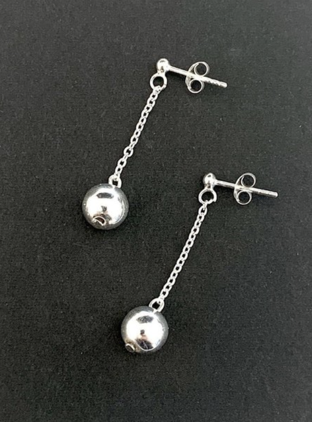Örhängen Hematit Silver