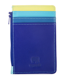 Credit Card Holder Blue Leather Mywalit