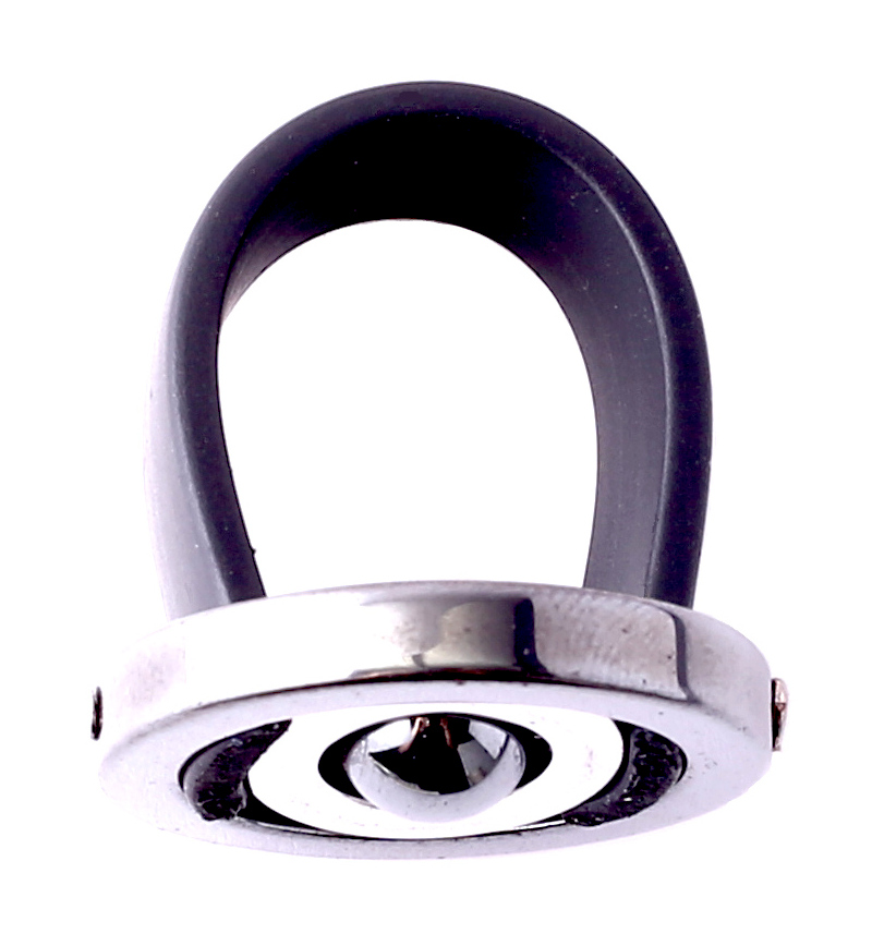 Ring Flora Hematite black rubber - 2