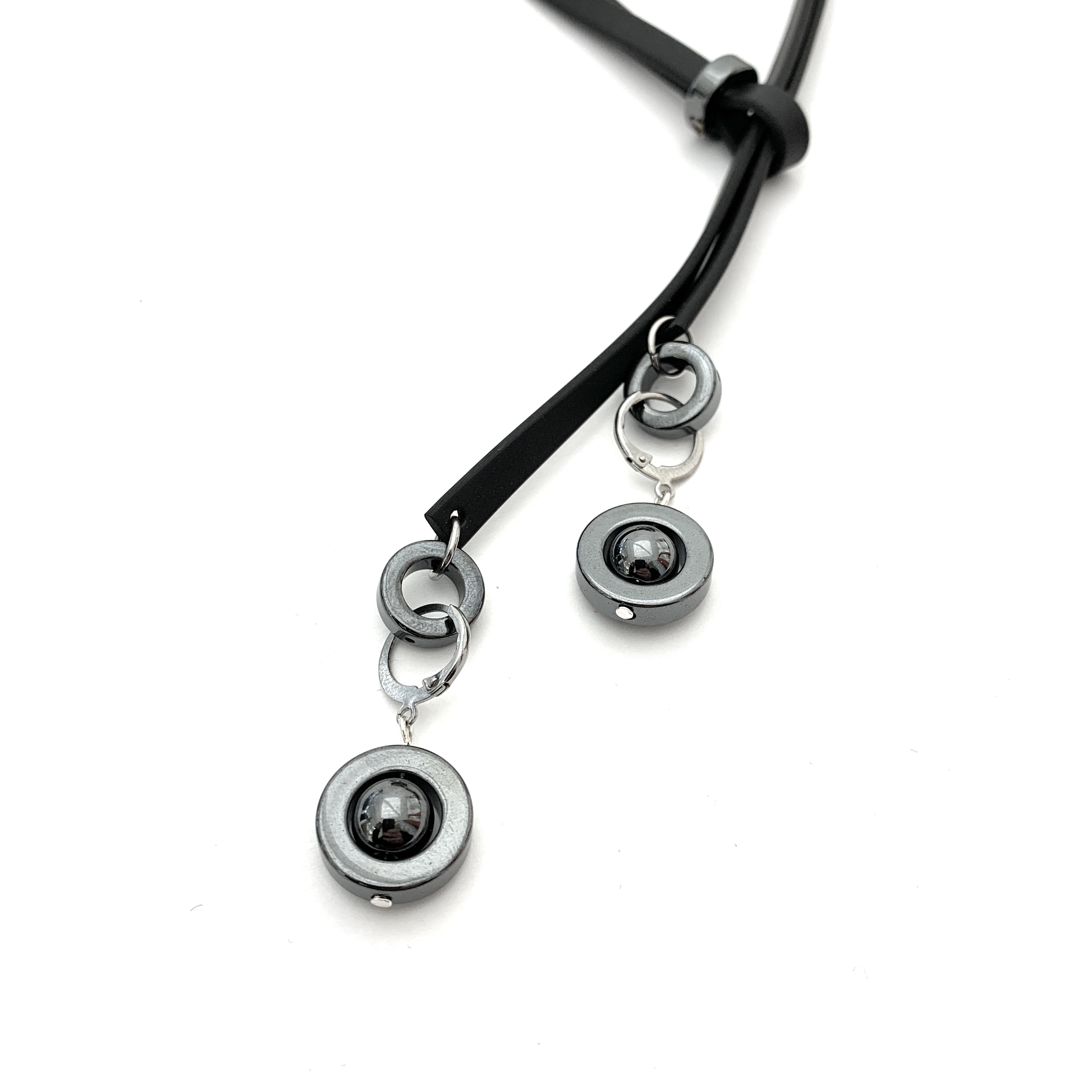 Earrings Nancy  "Caramelle"  Hematite - 3