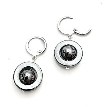 Örhängen Nancy  "Caramelle"  Hematite