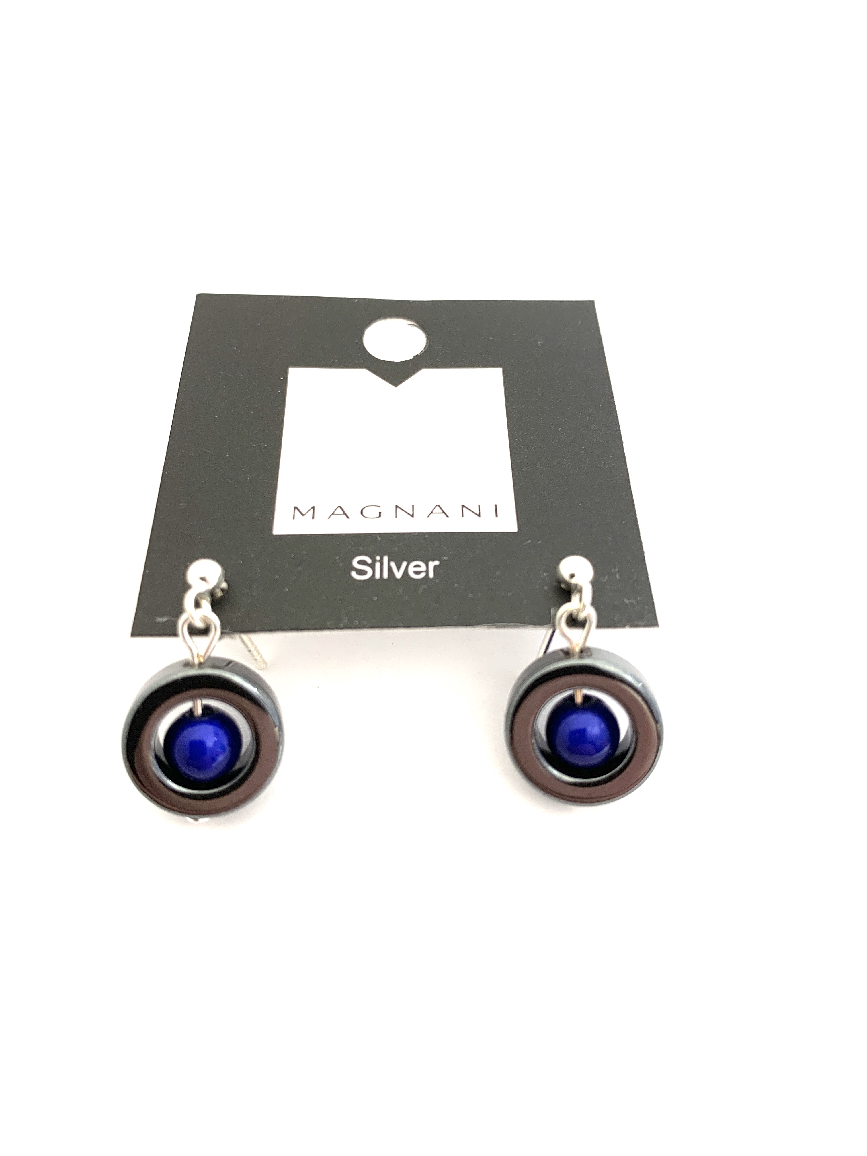 Iris Earrings  Blue Hematite - 2