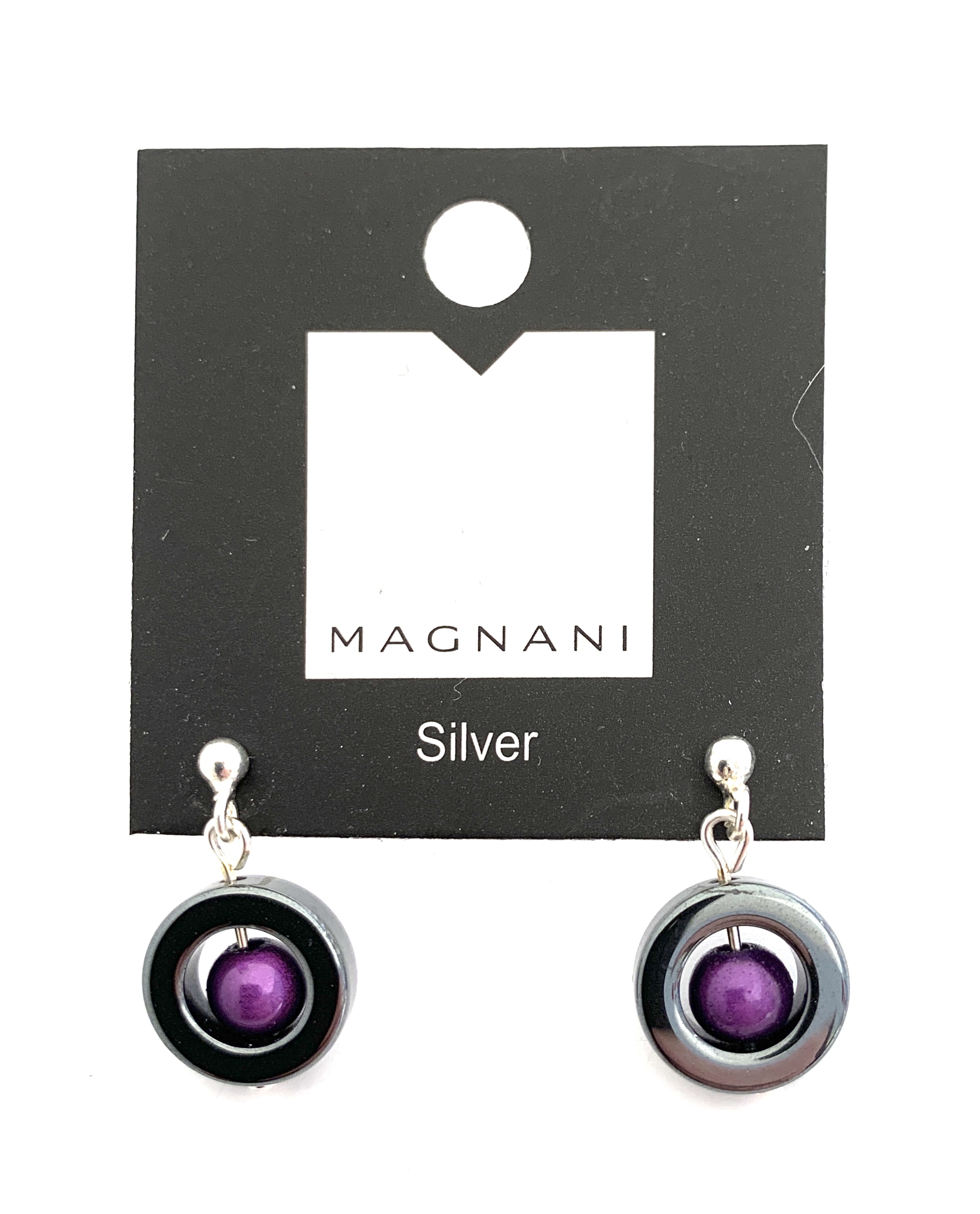Iris earrings  Purple Hematite - 2