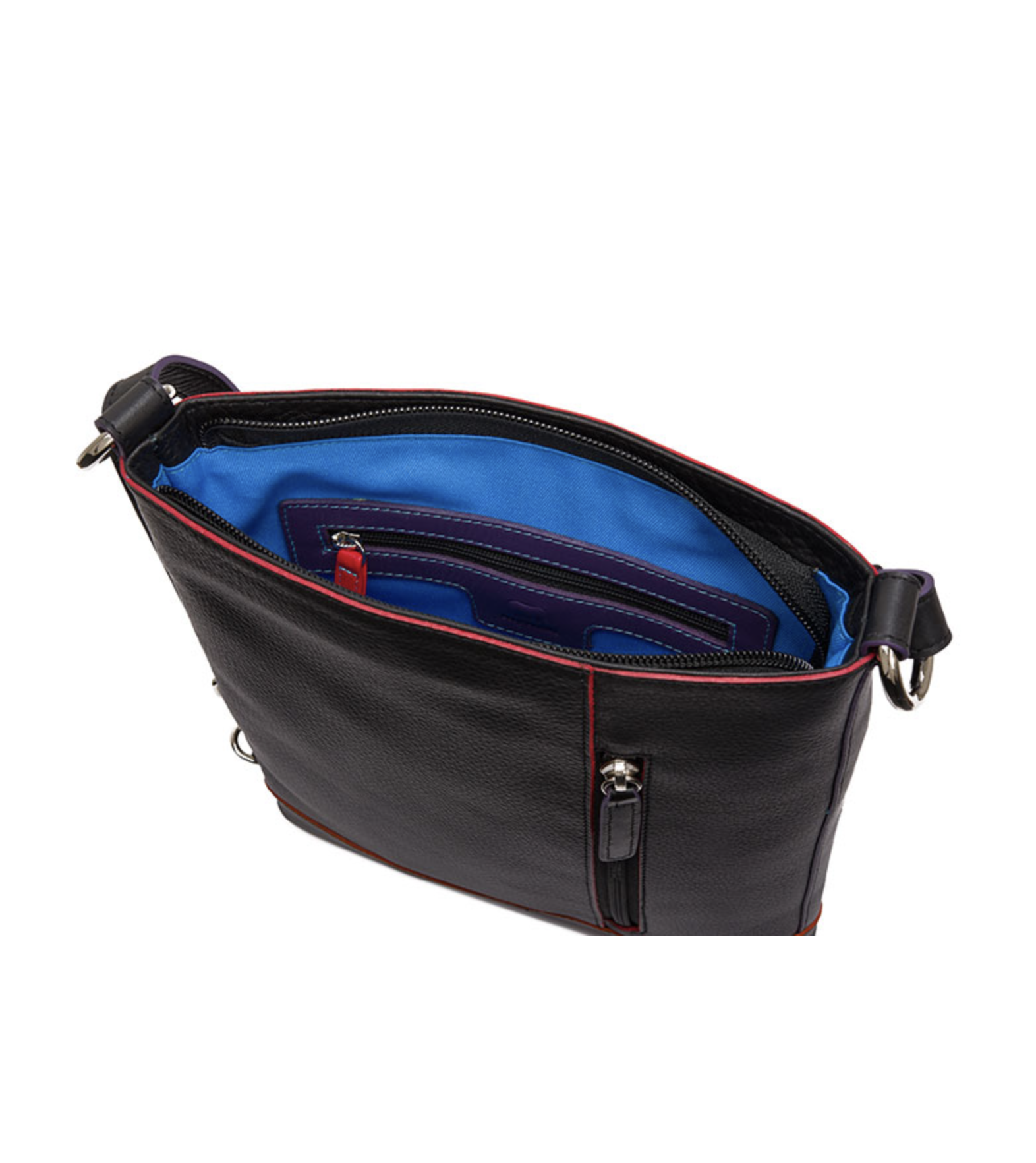  Black Handbag Cross Body real leather Mywalit old town Stockholm - 5
