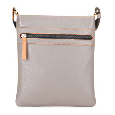 Handbag grey orange leather Mywalit Old Town Stockholm  - 2