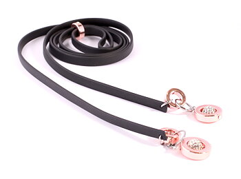 Nancy Necklace Rubber Rosegold Swarovski hematite