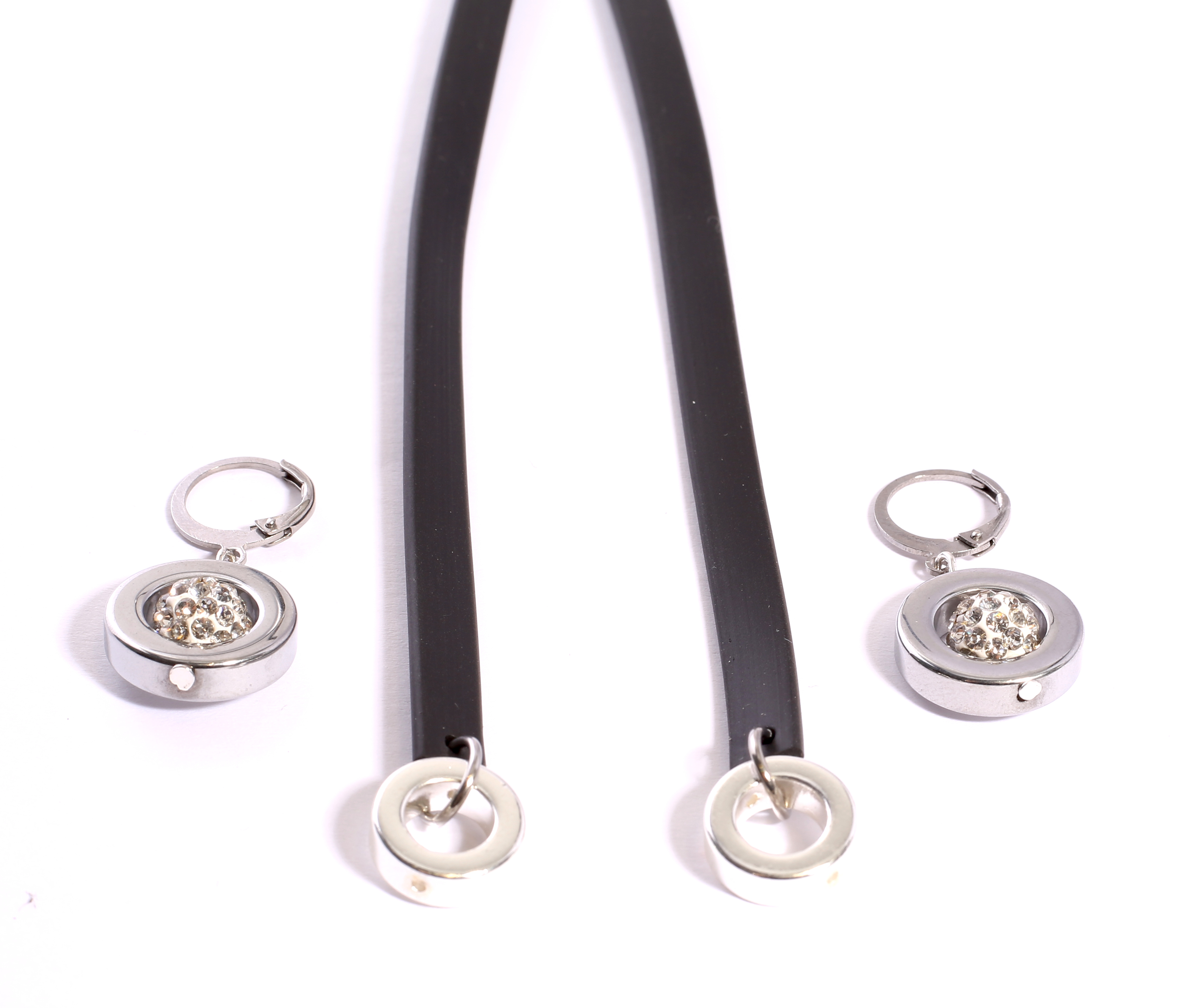 Nancy Necklace Rubber  Silver Swarovski - 3