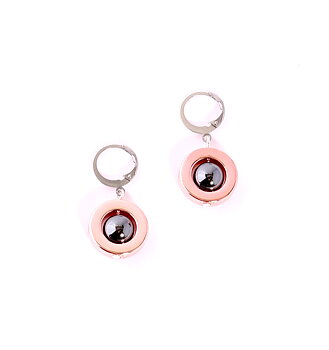 Nancy Earring Rosegold Hematite