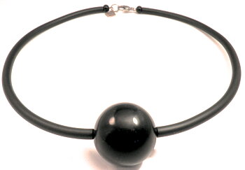 Stacy Necklace  Big black Onyx