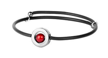 Bracelet Stina Hematite Caramelle Red