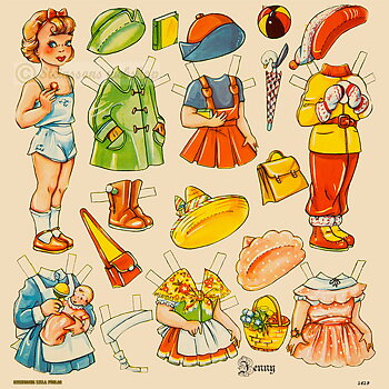 Suuret arkki,  nukke Jenny  50s motiivi