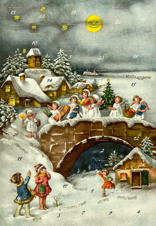 Adventskalender mit glitter