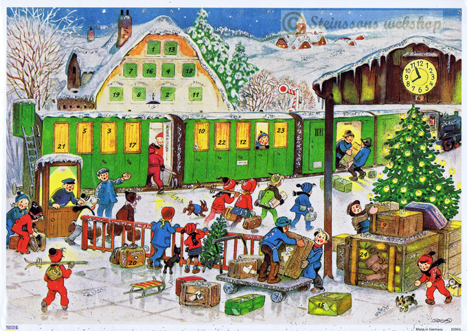 Adventskalender med glitter