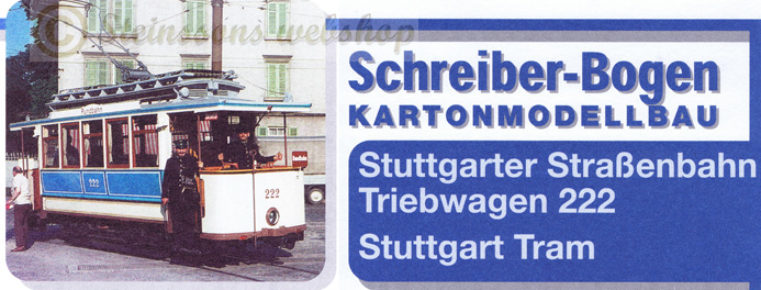 Modell-ark,Stuttgarter-spårvagn,-skala 1:24, - 3