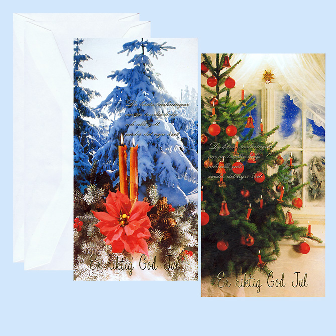 Christmas cards 2-Pack, swedish text