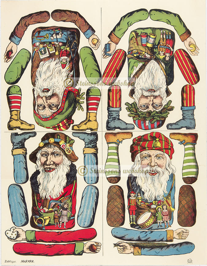 4 forskellige tegningsfigurer, - motiver fra 1897