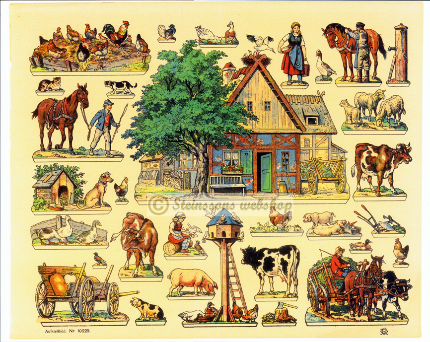 Auf dem Bauernhof, Aufstellbild - Motive von 1925